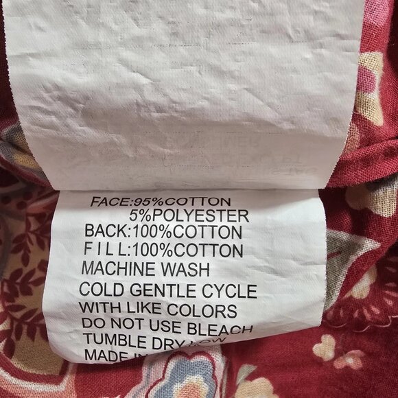 Set of 2 King Size Pillowcases Covers Colorful Quilted Floral Bohemian - Picture 5 of 5